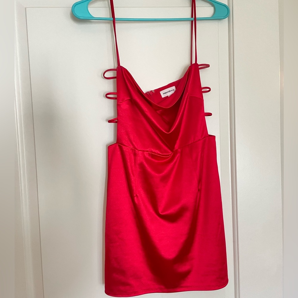 Red mini dress